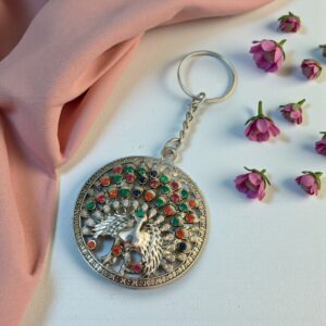 Peacock Earring Keychain