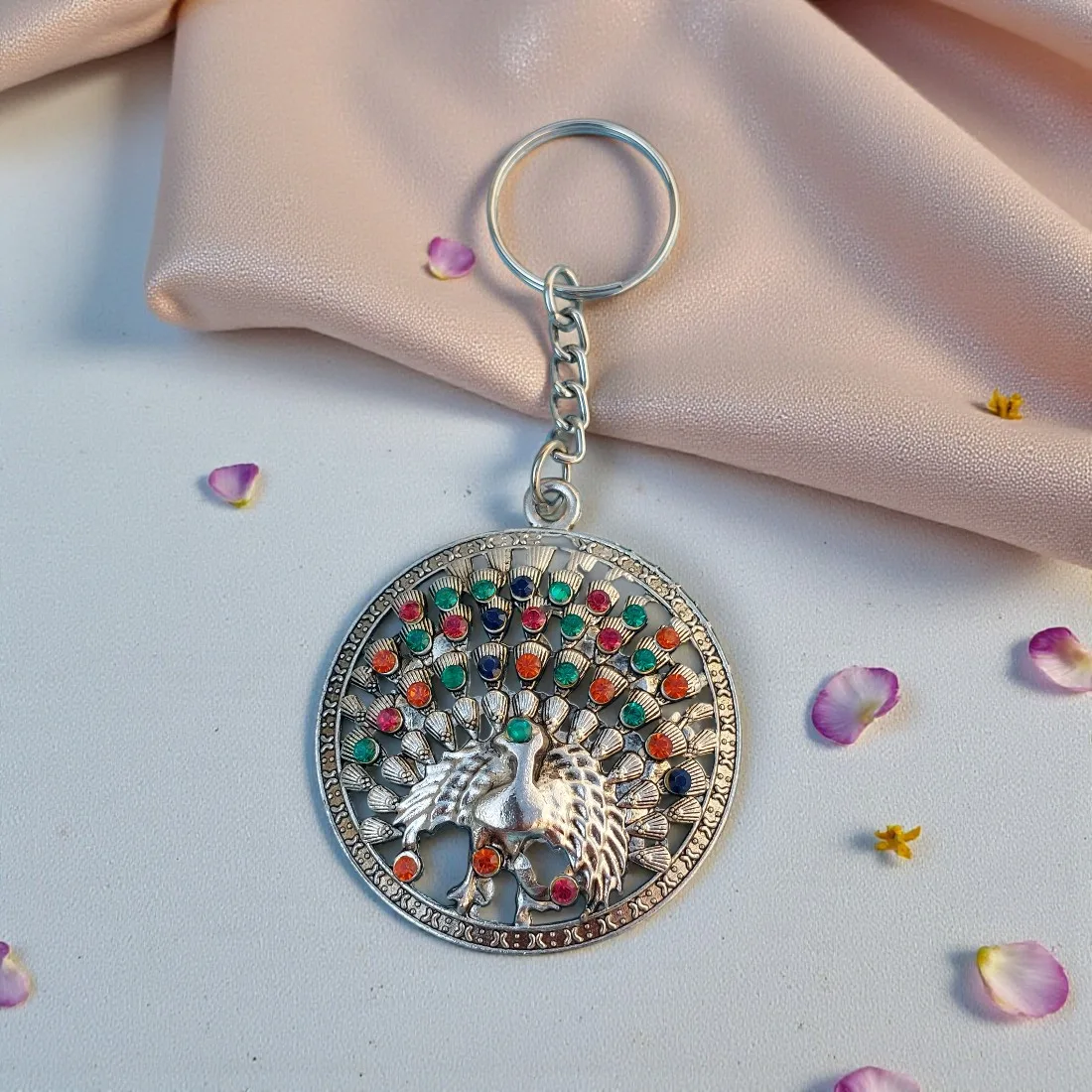 Peacock Earring Keychain