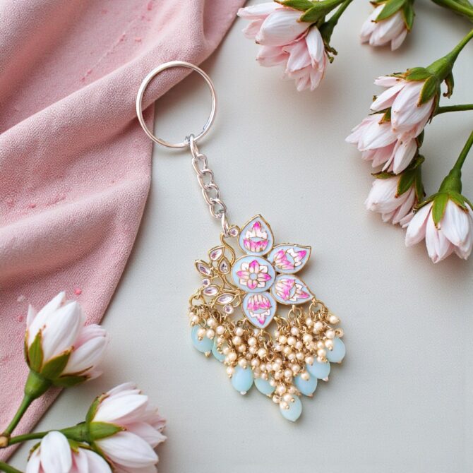 Pearl Earring Keychain-01 Pearl Earring Keychain
