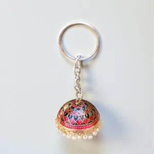 Pink Jhumka Keychain