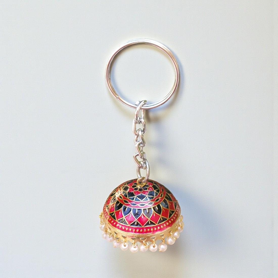 Pink Jhumka Keychain