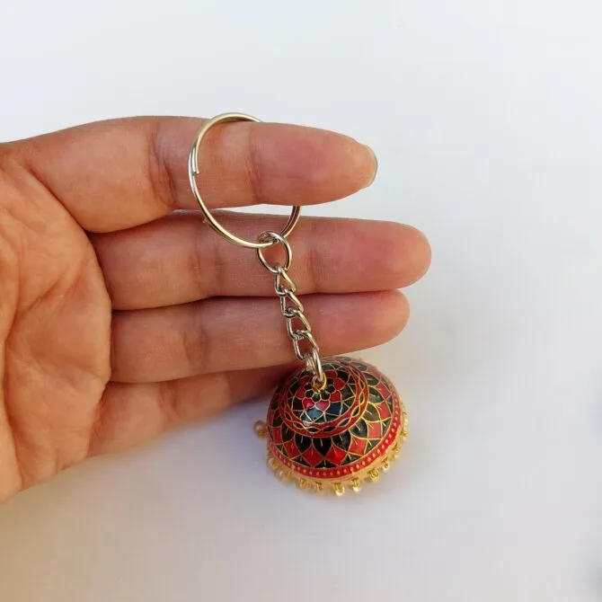 Pink Jhumka Keychain