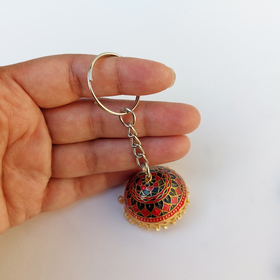 Pink Jhumka Keychain