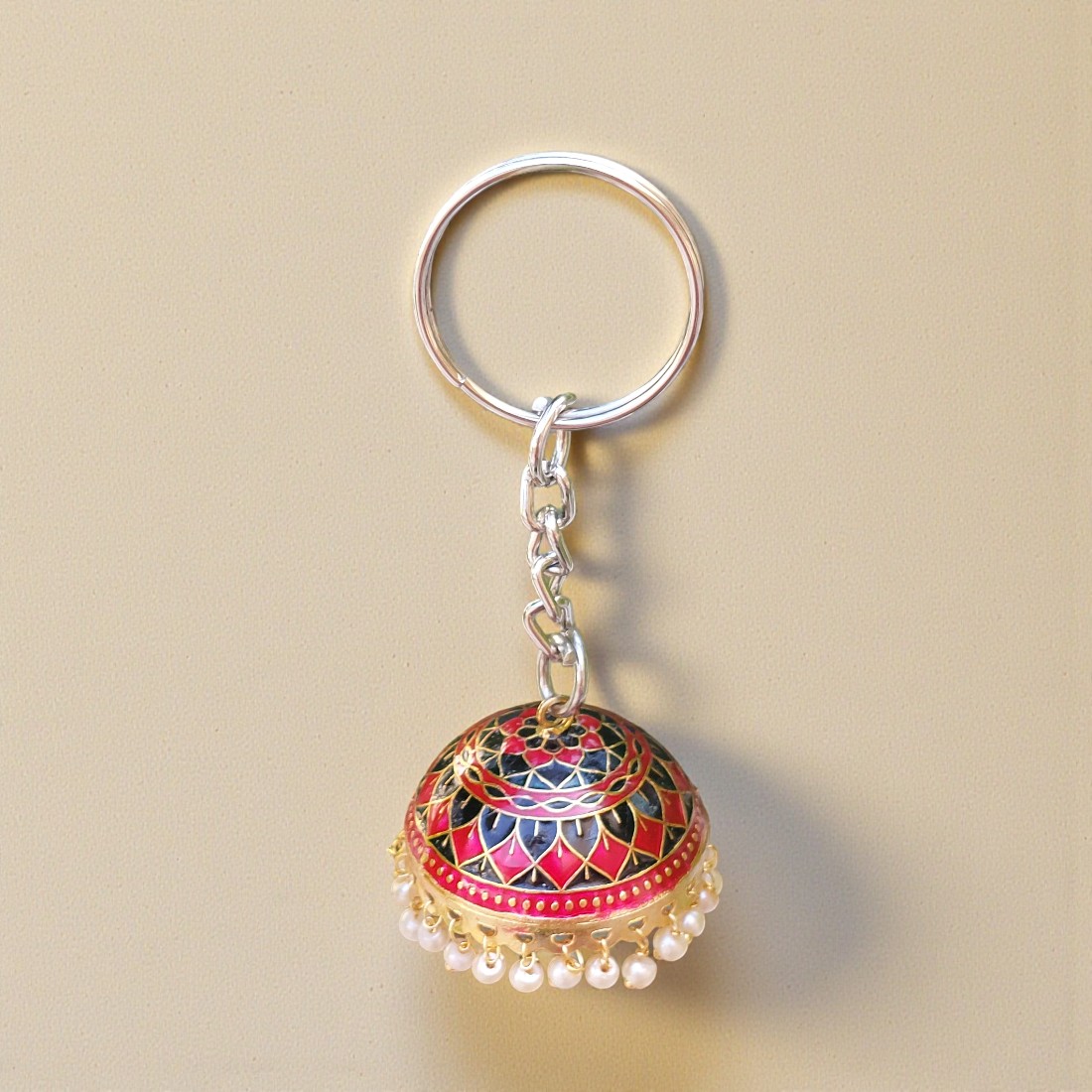 Pink Jhumka Keychain