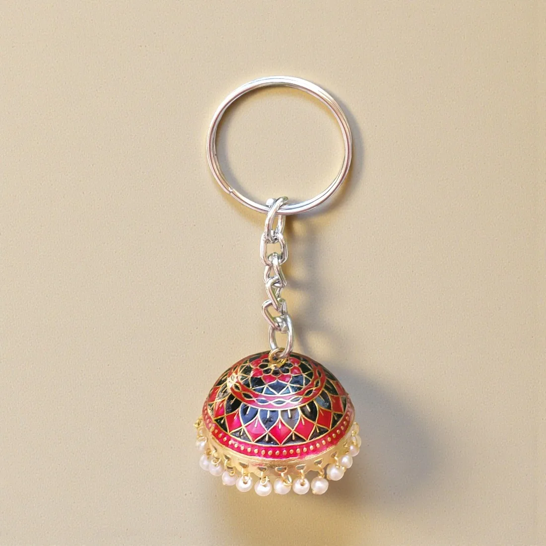 Pink Jhumka Keychain