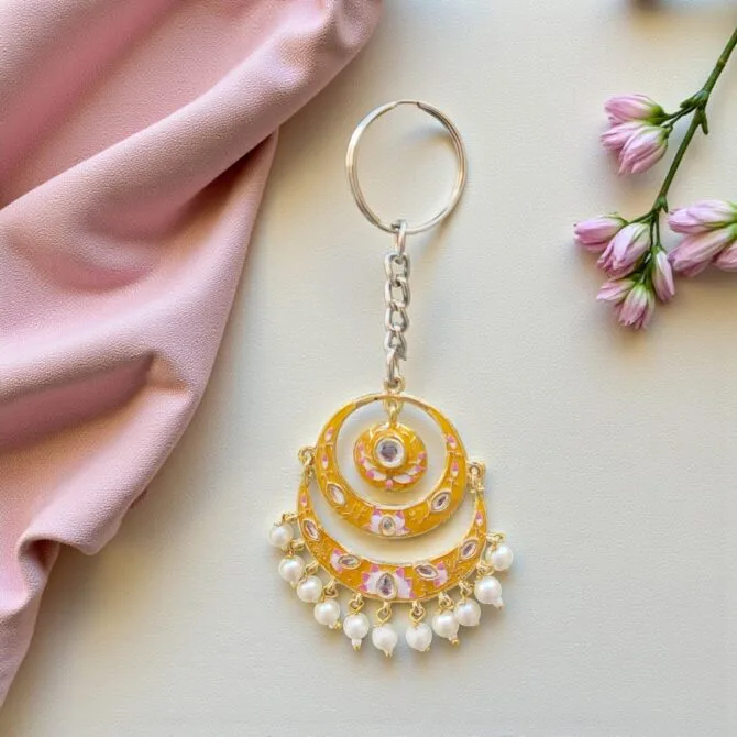 Yellow Earring Keychain