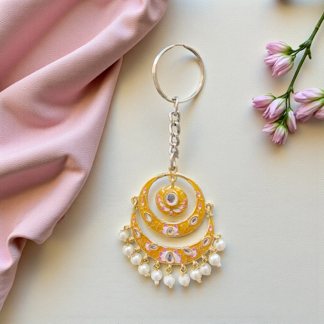 Yellow Earring Keychain
