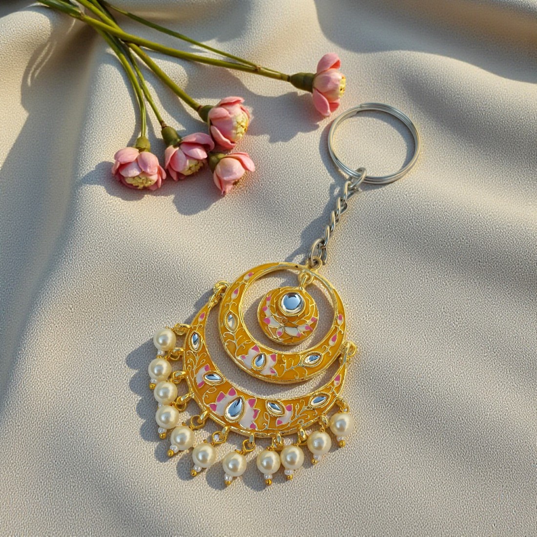 Yellow Earring Keychain
