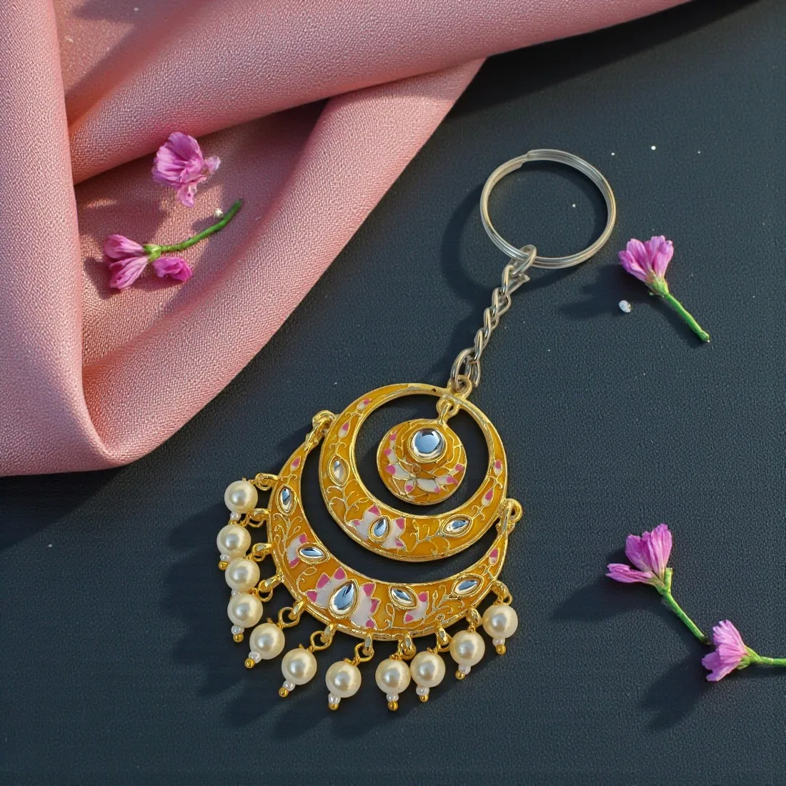 Yellow Earring Keychain