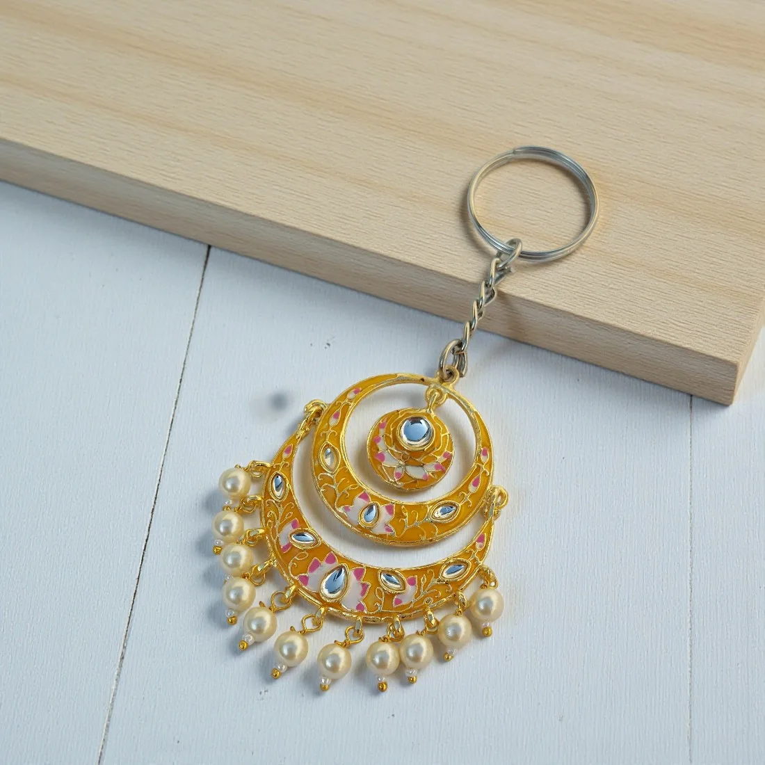 Yellow Earring Keychain