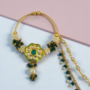 Green Bridal Nose Ring
