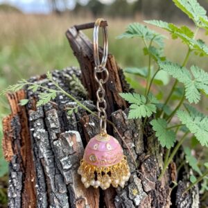 Lavender Jhumka Keychain
