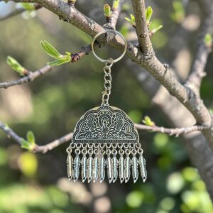 Oxidized Earring Keychain