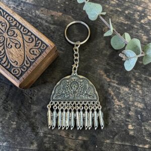 Oxidized Earring Keychain