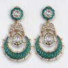 Blue Meher Kundan Chandbali Earrings-01 Blue Meher Kundan Chandbali Earrings