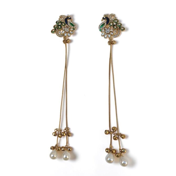Gulnaar Kashmiri Long Chain Earrings
