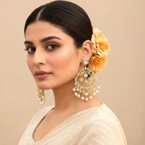 Midnight Maharani Kundan Earrings