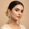 Yasmin Long Kundan Earrings